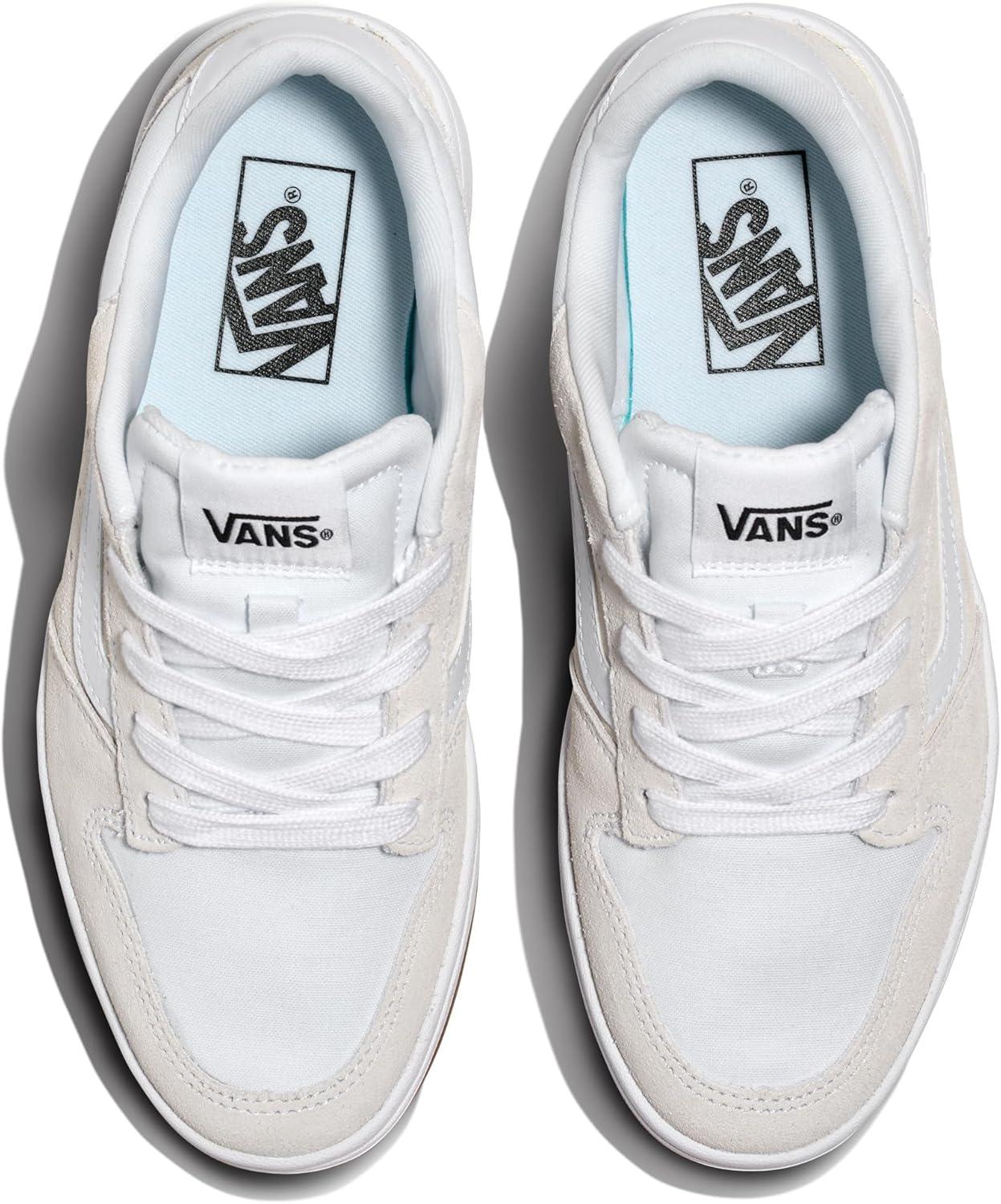 imageVans Womens Ryland Ls Shoe Retro Court Sneakers Tennis Fashion InspiredSuedeCanvas WhiteWhite