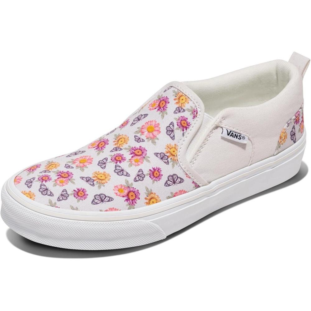 imageVans Girls Asher Slipon ShoeButterfly Floral Blanc De Blanc