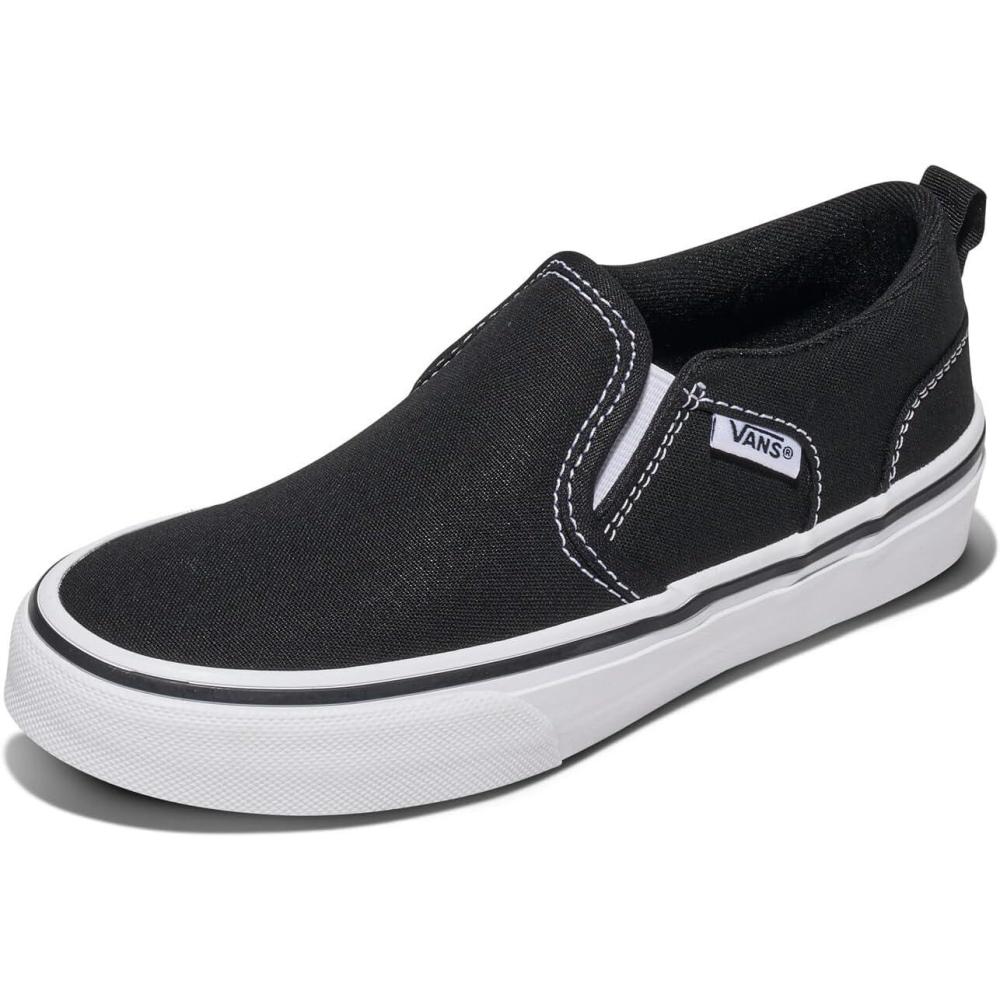 imageVans Kids Asher Slipon ShoeCanvas BlackWhite