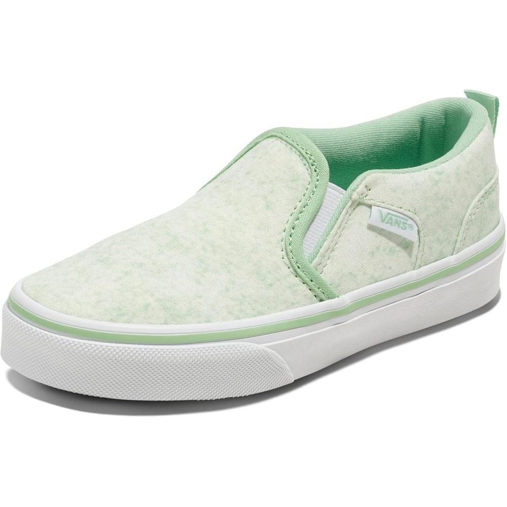 imageVans Kids Asher Slipon ShoeGrunge Wash Cacti Green