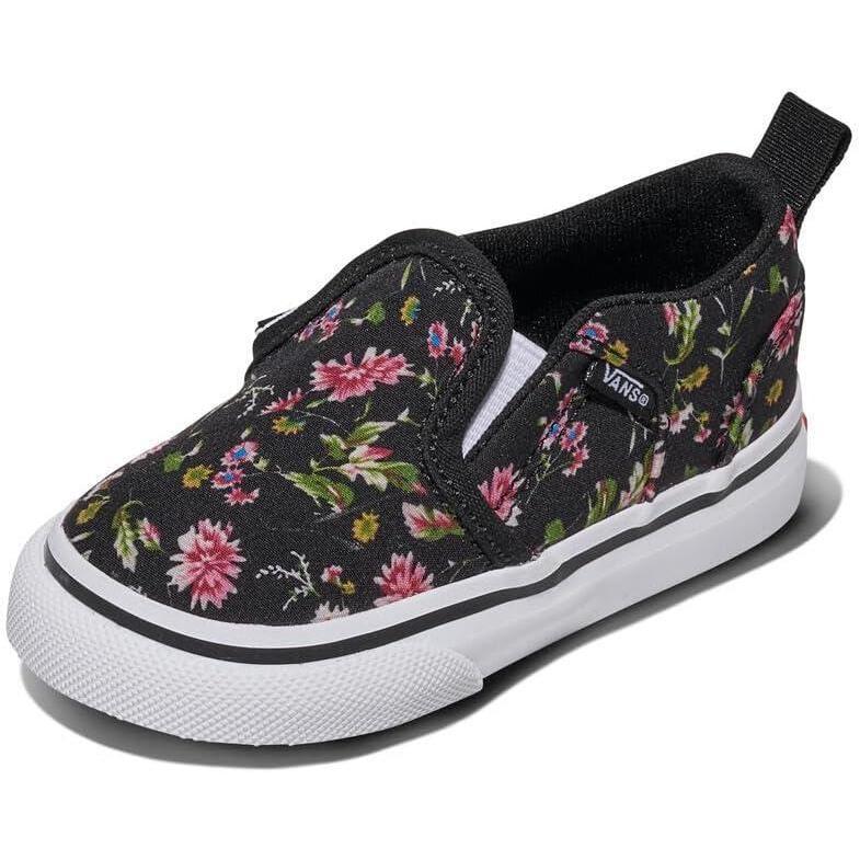 imageVans Kids Asher V Slipon ShoeDark Floral Black