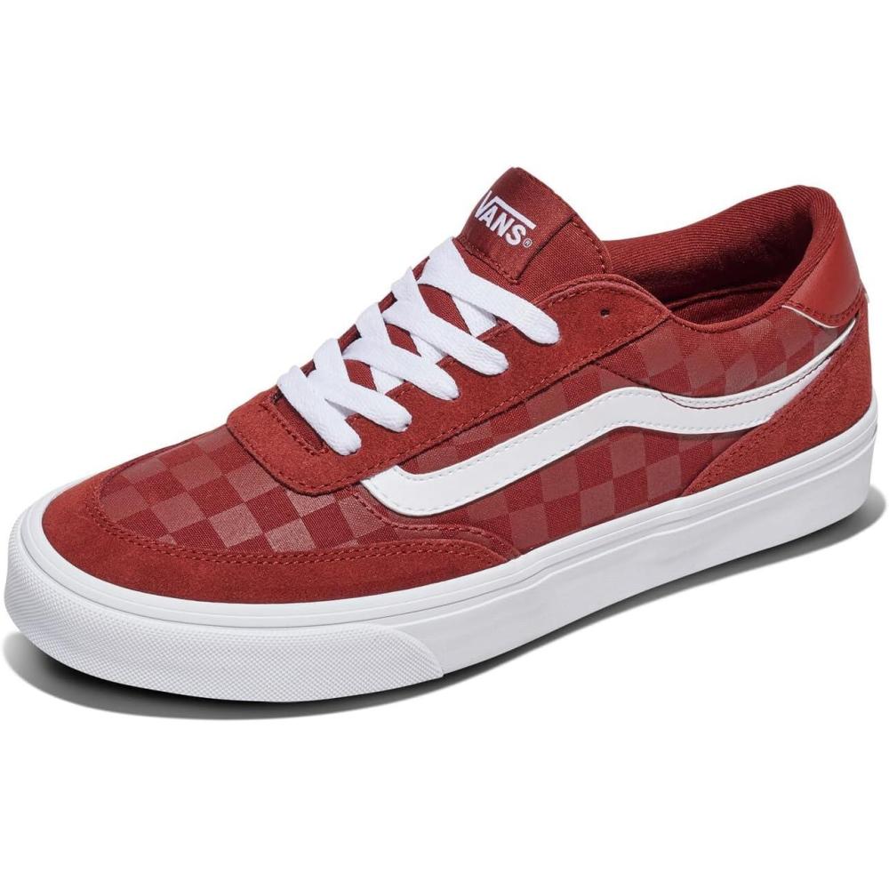 imageVans Mens Brooklyn LSTonal Check Brick Red