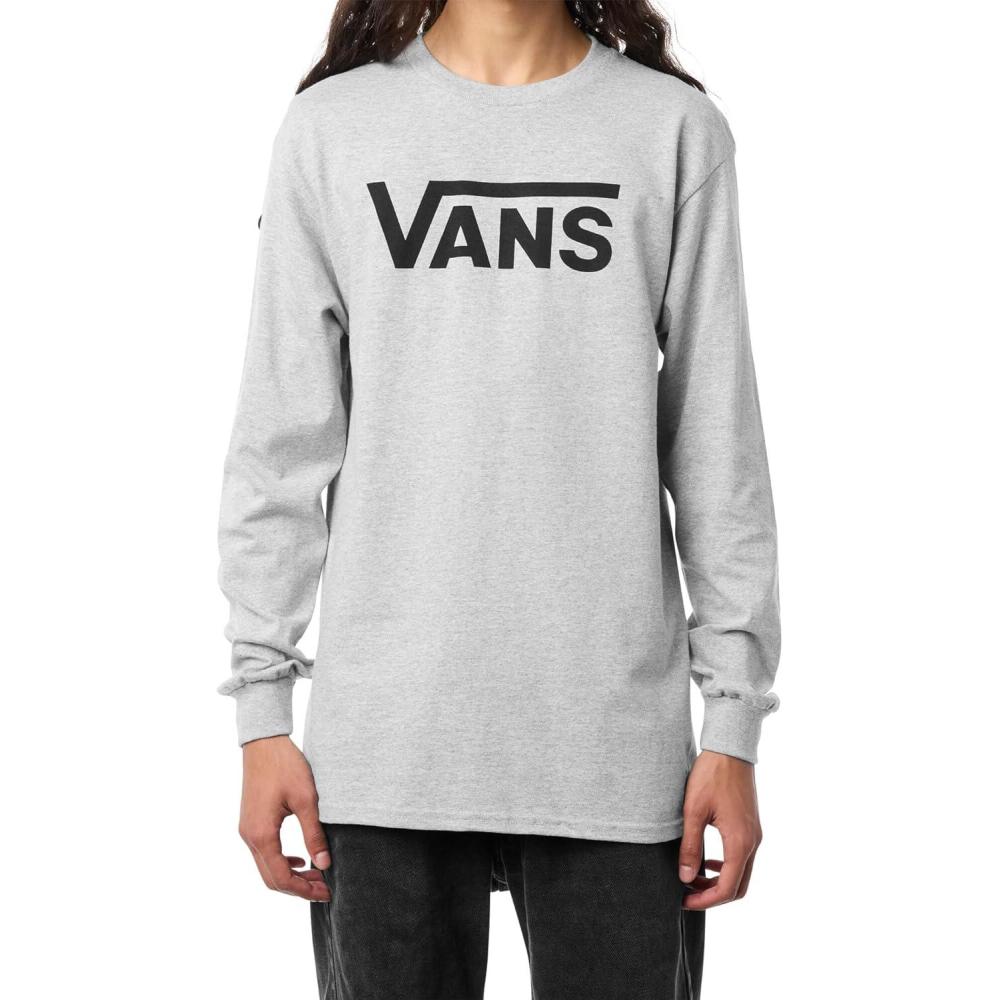 imageVans Unisex Adult Classic Vans LongSleeve TeeAthletic Heather