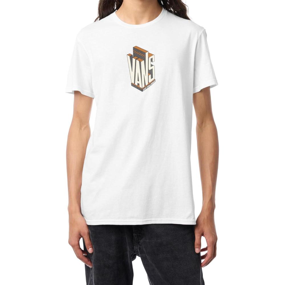 imageVans Unisex Adult On the Block ShortSleeve TShirtWhite