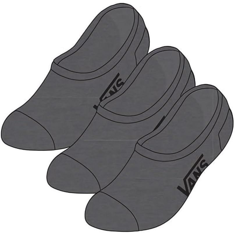 imageVans Unisex Classic No Show Socks 3Pack Extra Low Cut Soft amp Stretchy Everyday Sock for Mens amp Womens LowTop ShoesHeather Grey