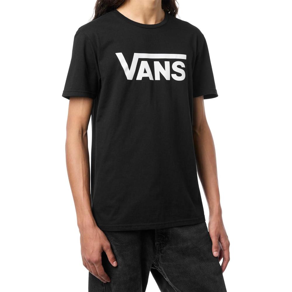 imageVans UnisexAdult Classic Drop V ShortSleeve CrewBlackWhite