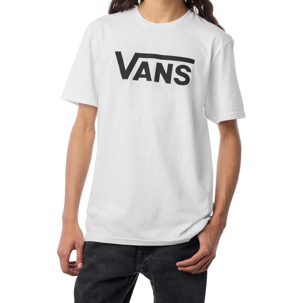 imageVans UnisexAdult Classic Drop V ShortSleeve CrewWhiteBlack