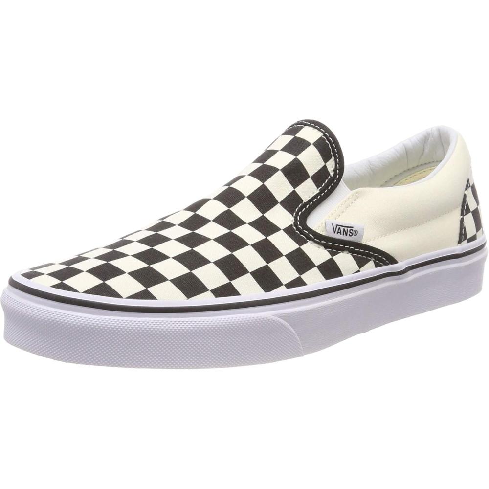 imageVans UnisexAdult Classic Slip onBlackOff WhiteCheckerboard