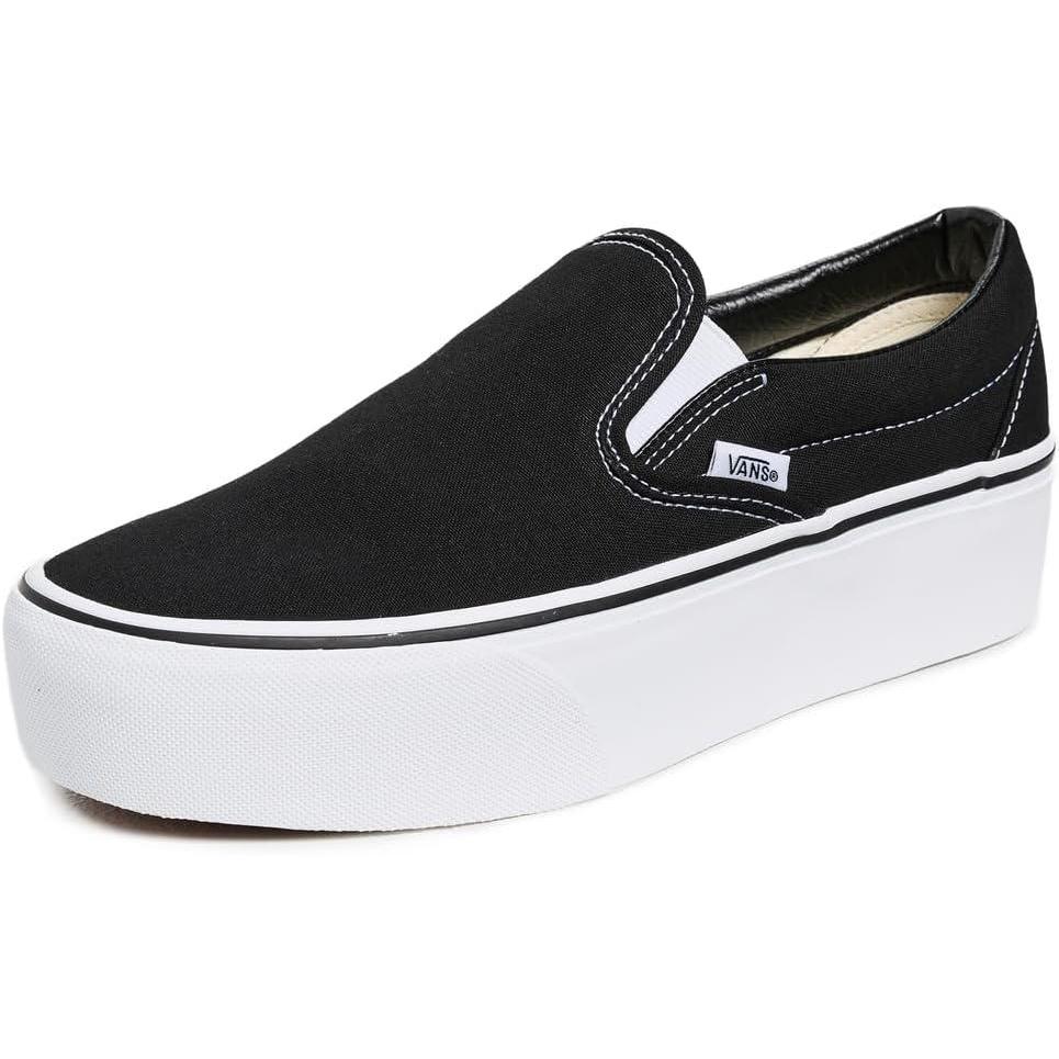imageVans UnisexAdult Classic Slip onBlackTrue White