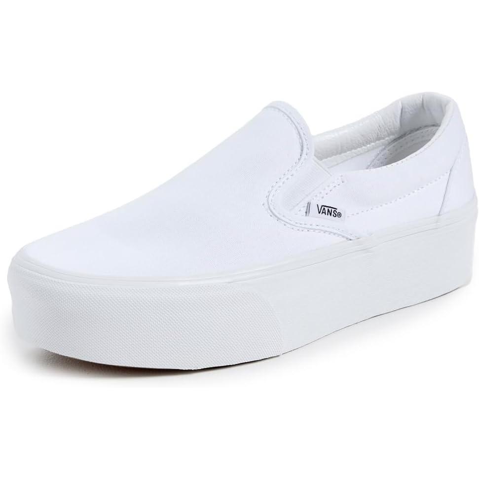 imageVans UnisexAdult Classic Slip onCanvas True White