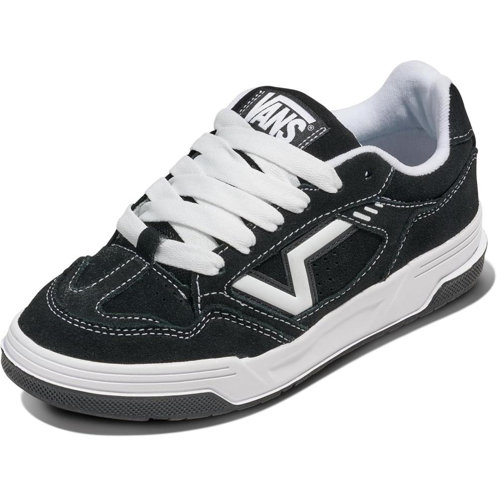 imageVans UnisexAdult Upland ShoeSuede BlackTrue White