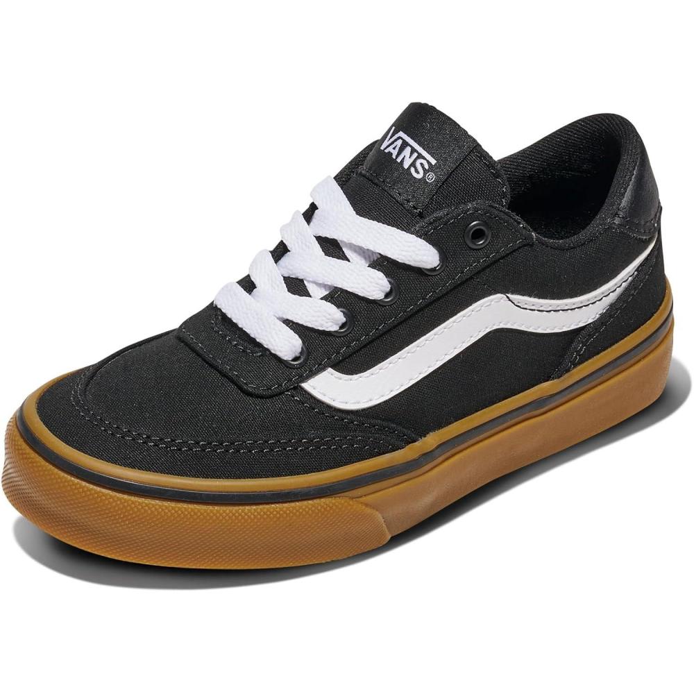 imageVans UnisexChild Brooklyn Ls Low Top ShoeCanvas BlackGum
