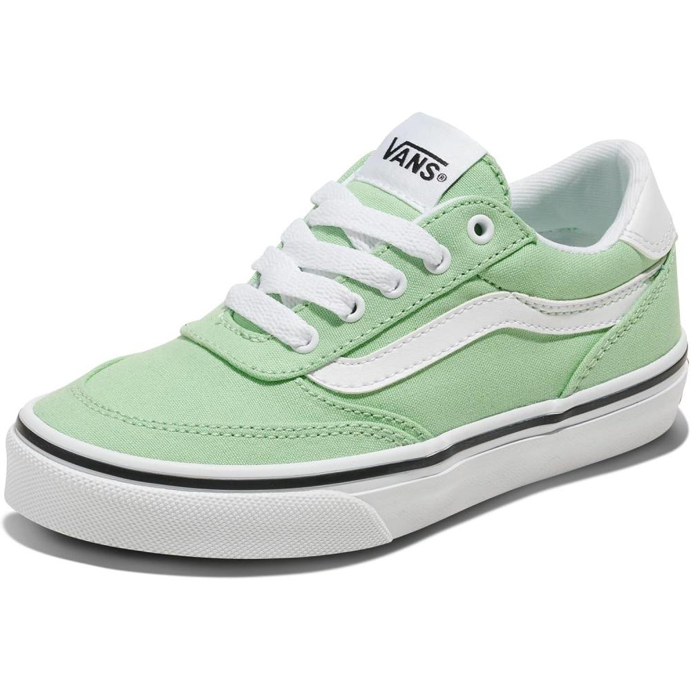 imageVans UnisexChild Brooklyn Ls Low Top ShoeCanvas Cacti Green