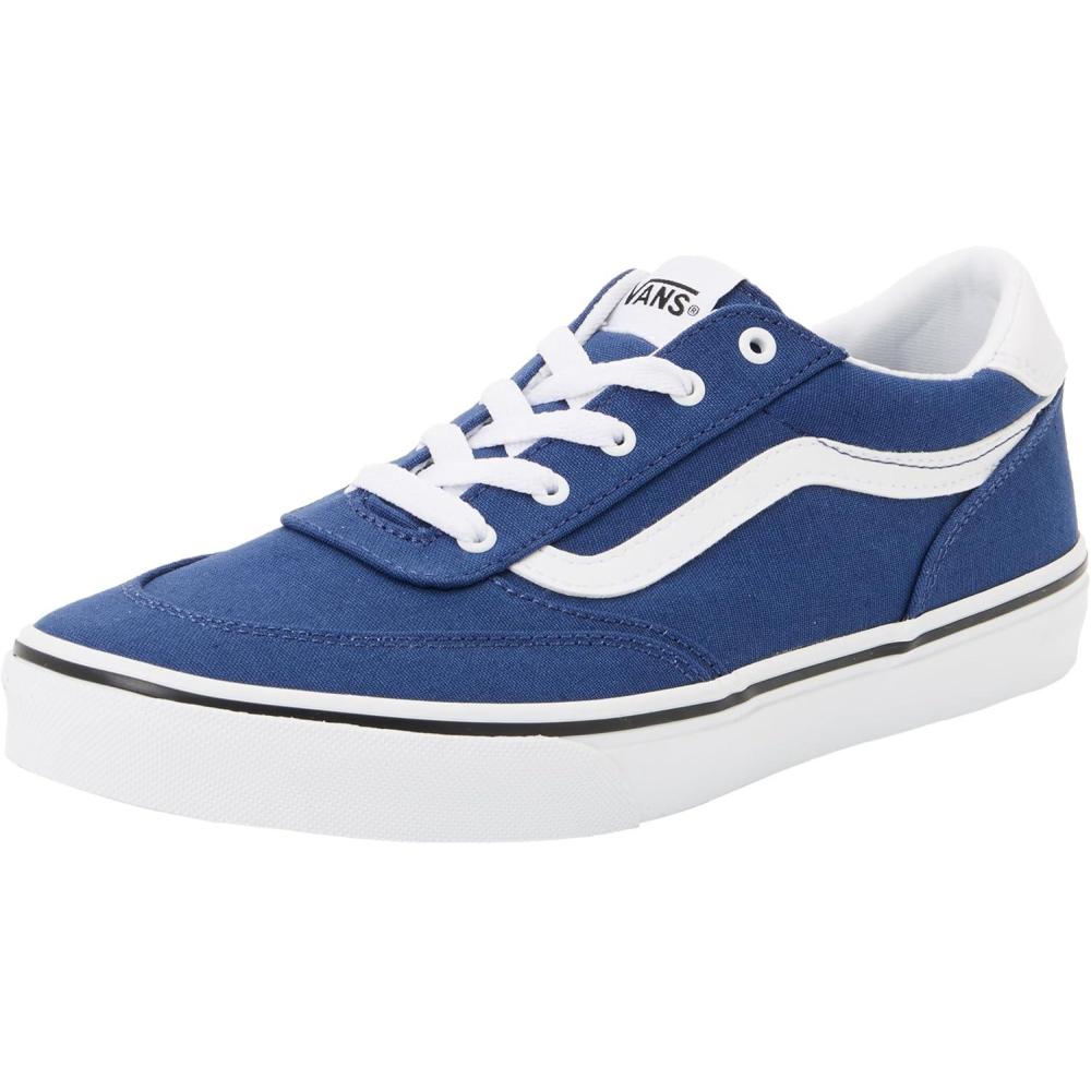imageVans UnisexChild Brooklyn Ls Low Top ShoeCanvas True Navy
