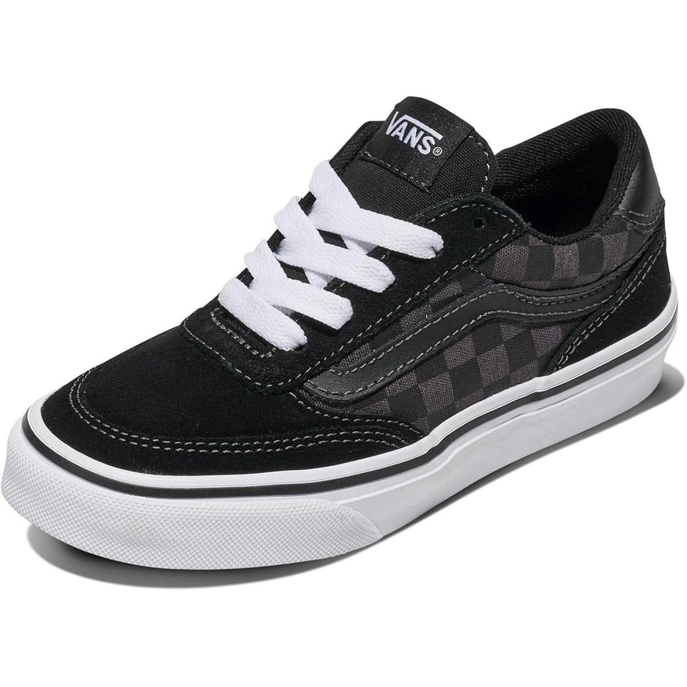 imageVans UnisexChild Brooklyn Ls Low Top ShoeCheckerboard BlackAsphalt