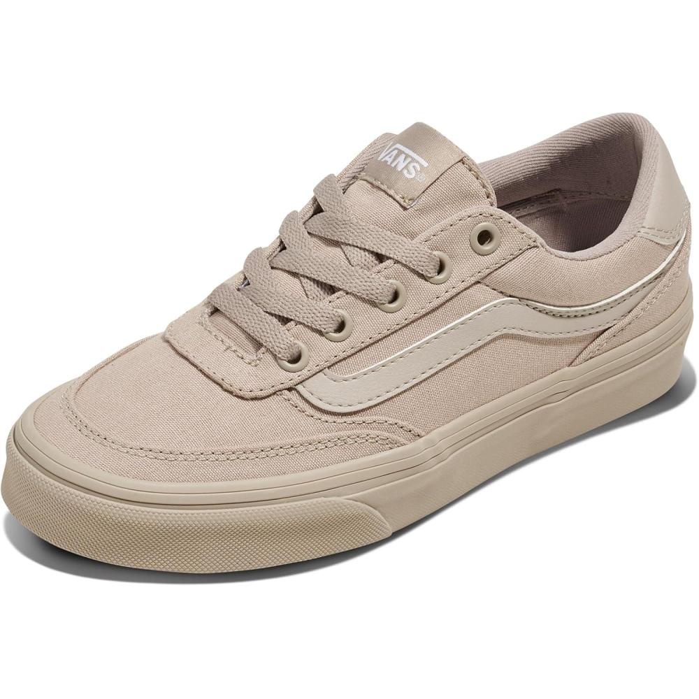 imageVans UnisexChild Brooklyn Ls Low Top ShoeColor Drenched Mushroom