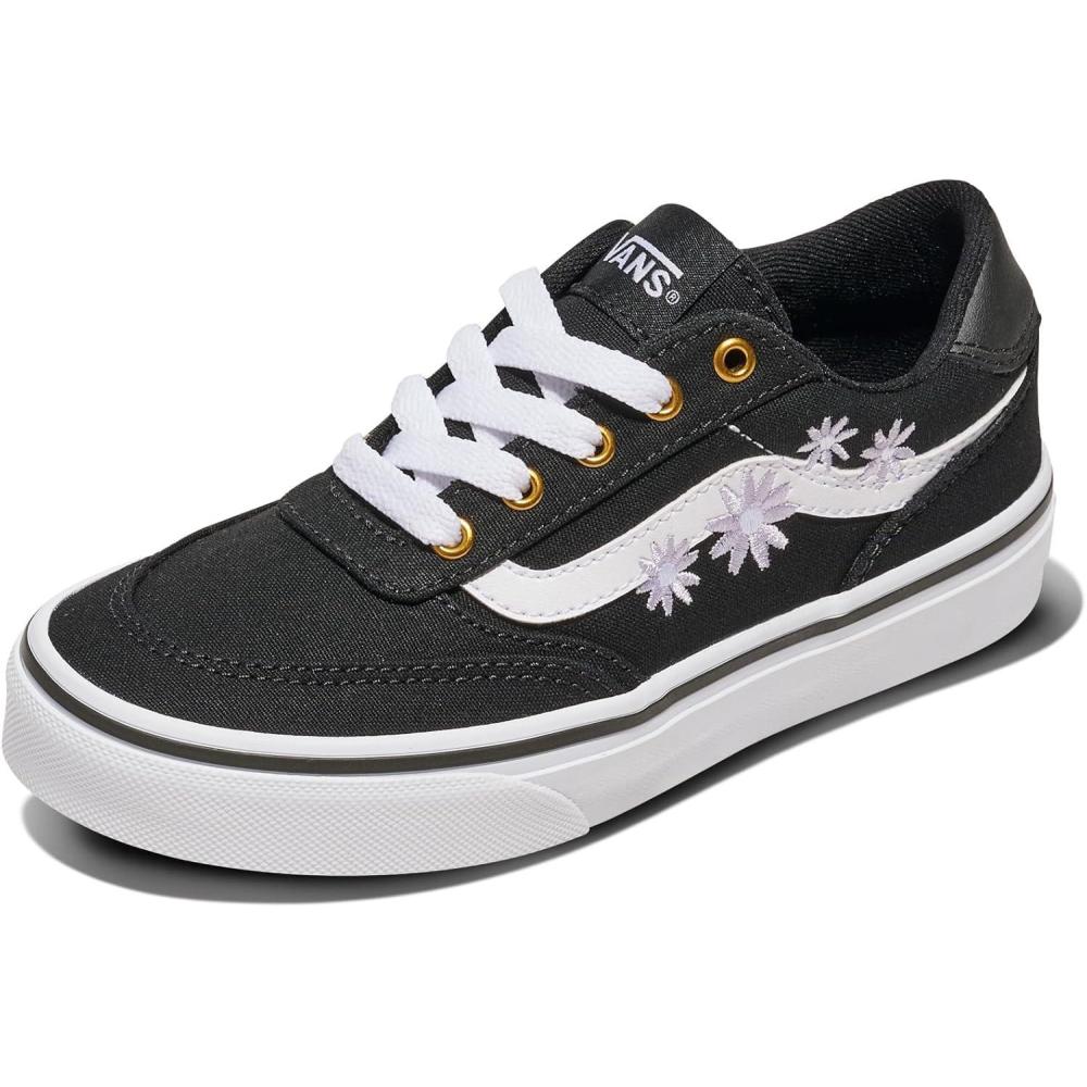 imageVans UnisexChild Brooklyn Ls Low Top ShoeEmbroidery Black