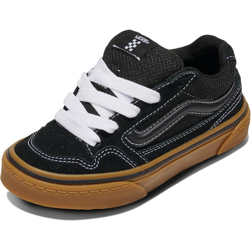 imageVans UnisexChild Caldrone Low Top ShoeSuede Mesh BlackGum