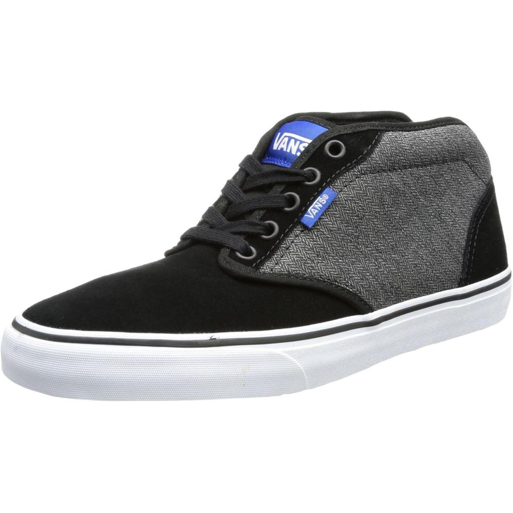 imageVans UnisexChild Hightop TrainersBlack  Schwarz Textile BlackClassic Blue