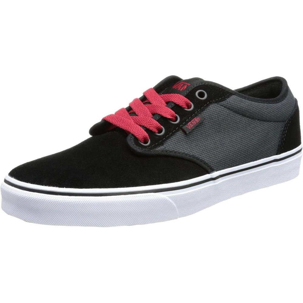 imageVans UnisexChild Hightop TrainersBlack Textile Black Grey Red