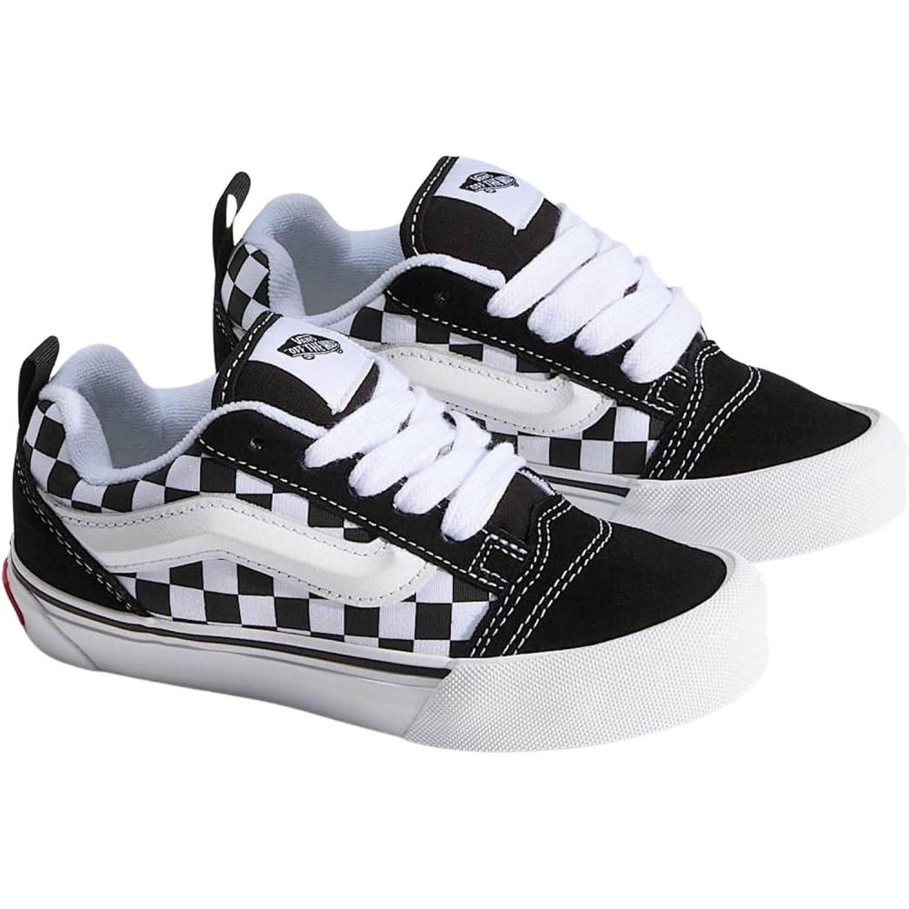 imageVans UnisexChild Knu Skool ShoeCheckerboard BlackTrue White