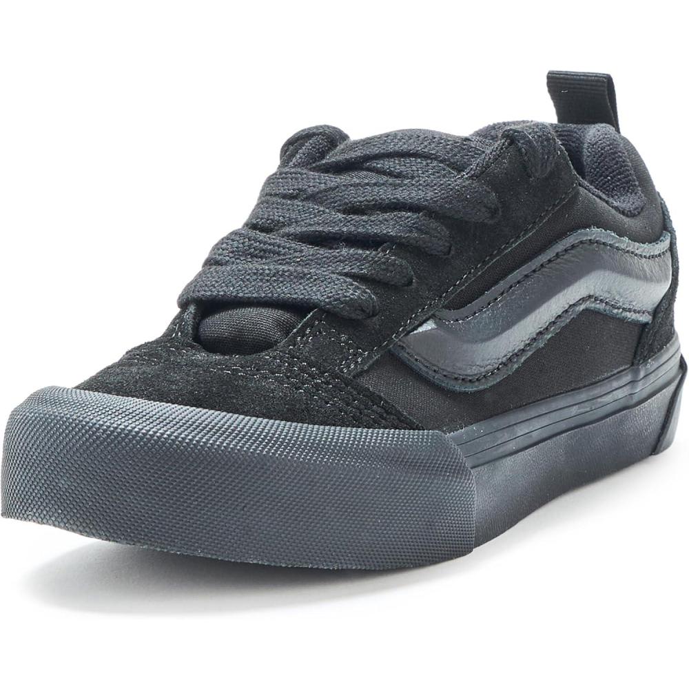 imageVans UnisexChild Knu Skool ShoeSuedeCanvas Triple Black