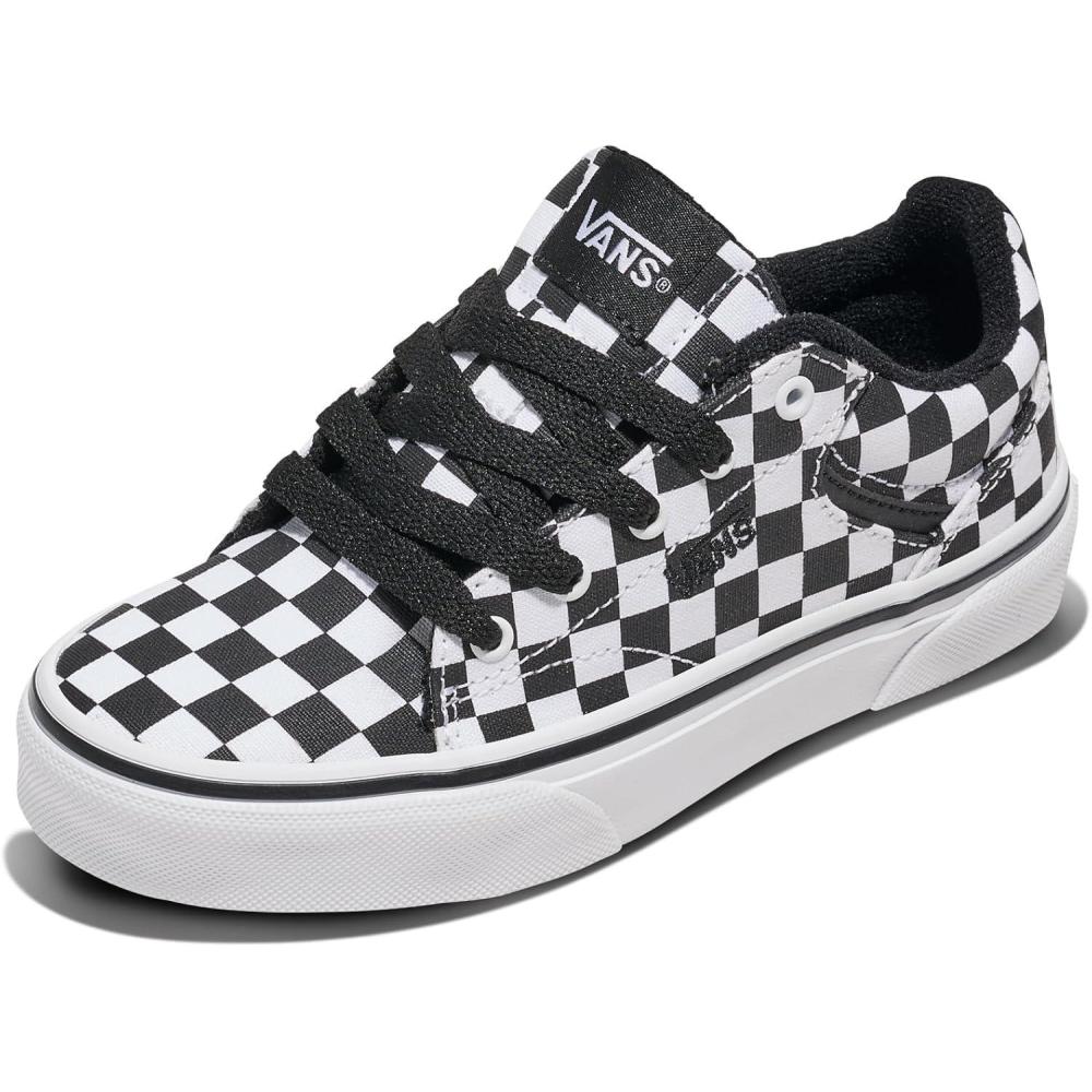 imageVans UnisexChild Seldan ShoeCheckerboard BlackWhite