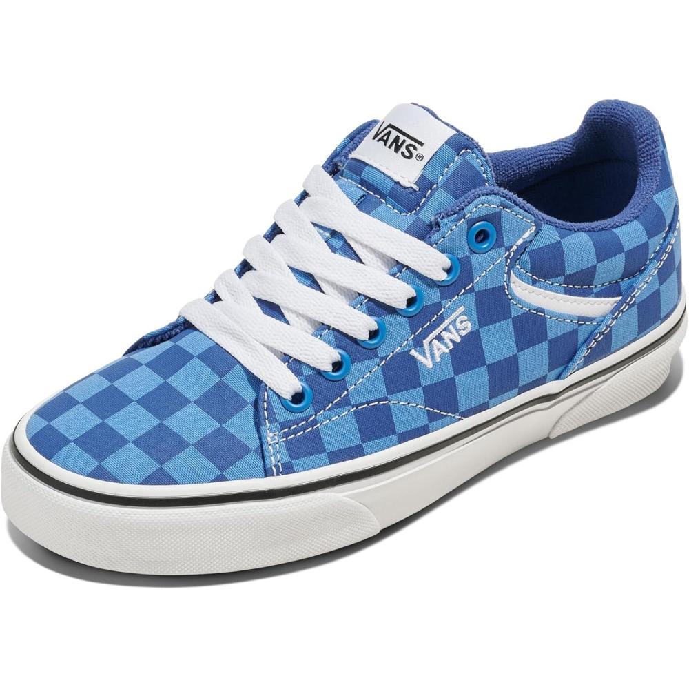 imageVans UnisexChild Seldan ShoeTonal Check True Navy