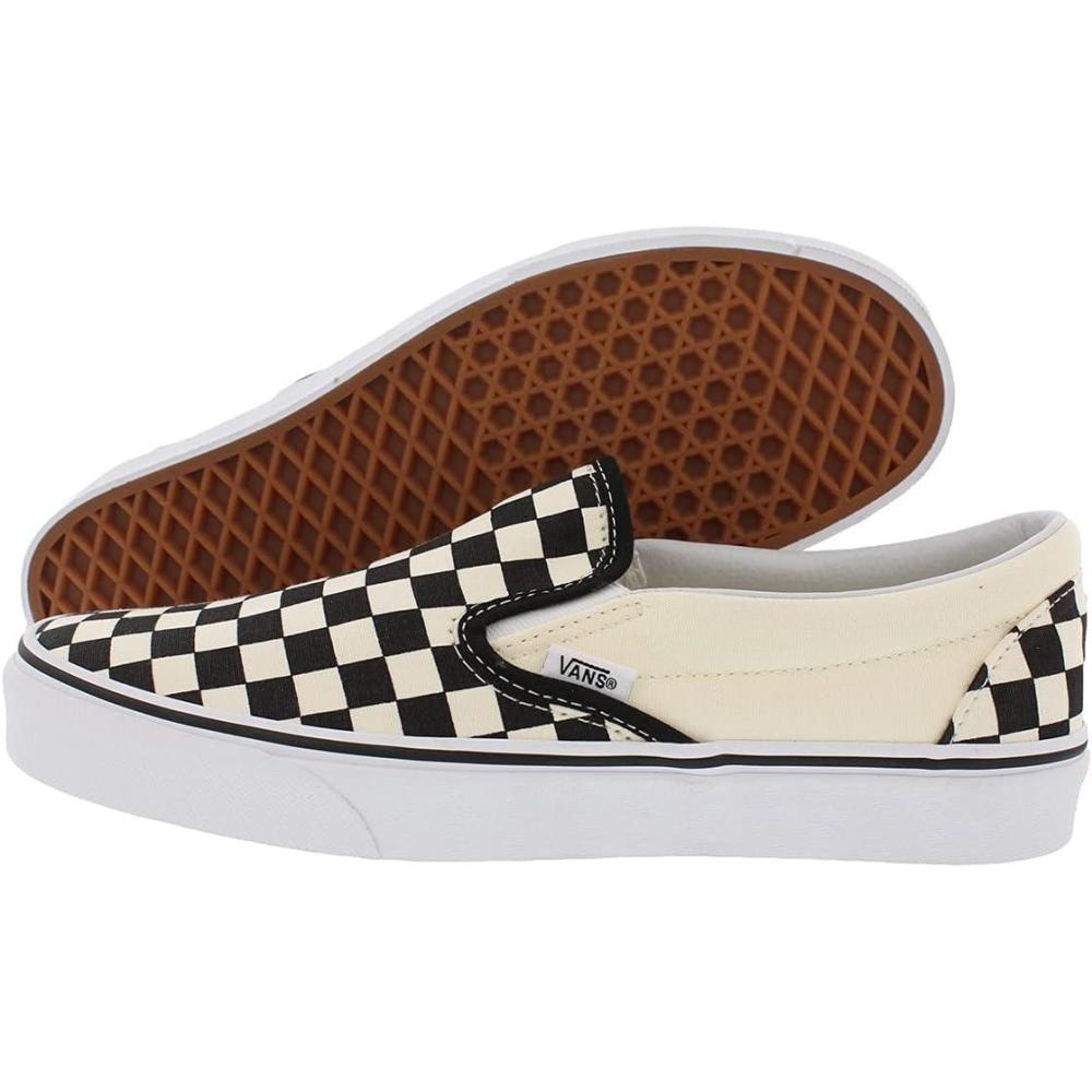 imageVans Womens Asher Adult Low Top SneakersBlackOff WhiteCheckerboard