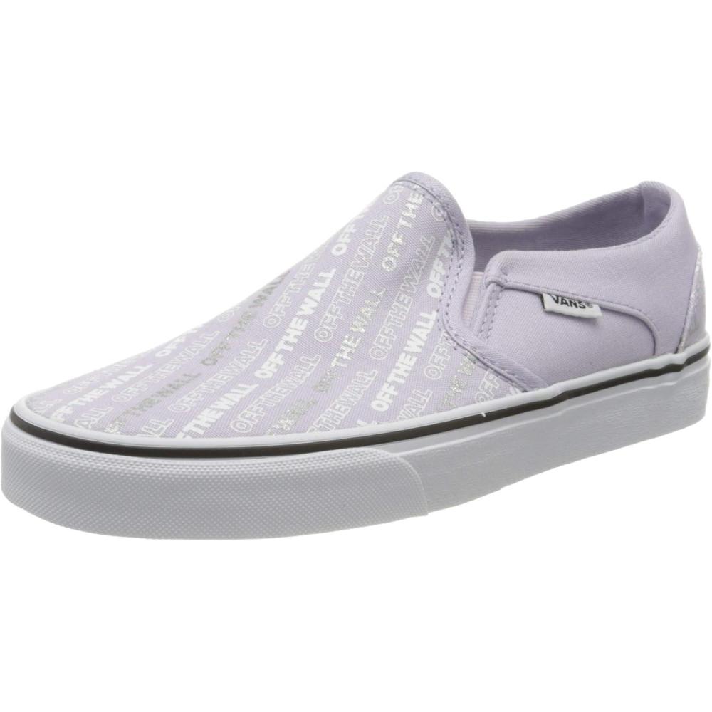 imageVans Womens Asher Adult Low Top SneakersBlue Logo Repeat Lavender Blue White Xwq