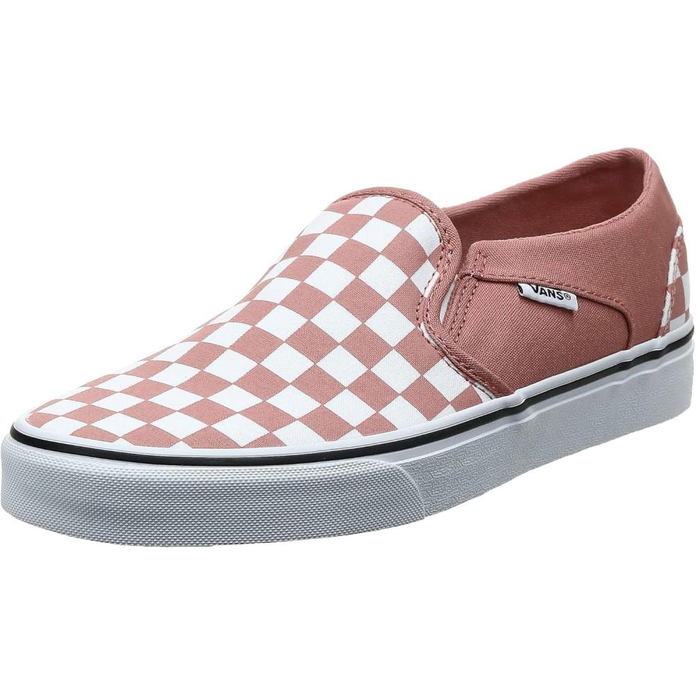 imageVans Womens Asher Adult Low Top SneakersCheckerboard Rose Dawn White