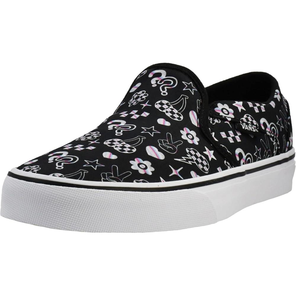 imageVans Womens Asher Adult Low Top SneakersIridescent Doodle Black