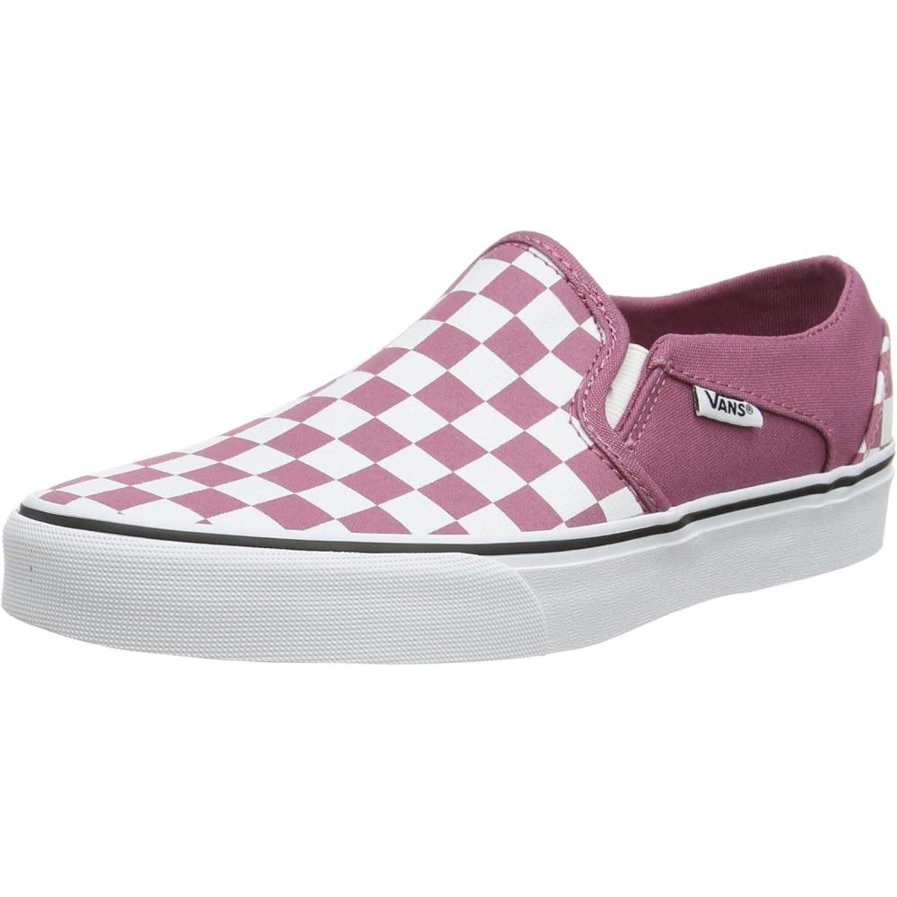 imageVans Womens Asher Adult Low Top SneakersMulticolour Checkerboard Heather Rose White Xwm