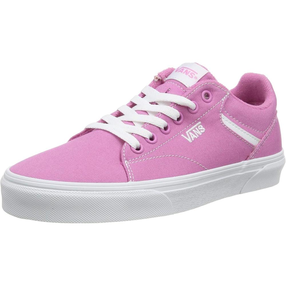 imageVans Womens Asher Adult Low Top SneakersPink Canvas Fuchsia Pink White Xxu