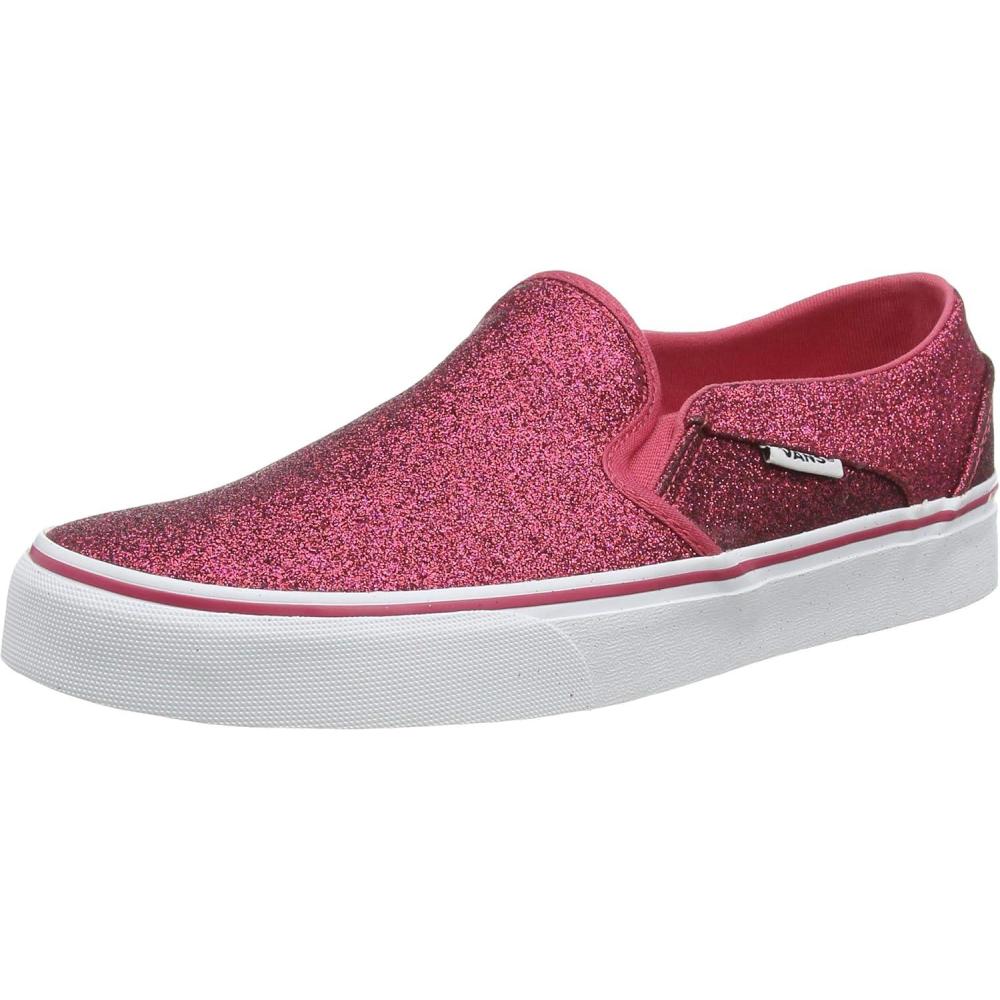 imageVans Womens Asher Adult Low Top SneakersPink Glitter Rainbow Pink Xwp