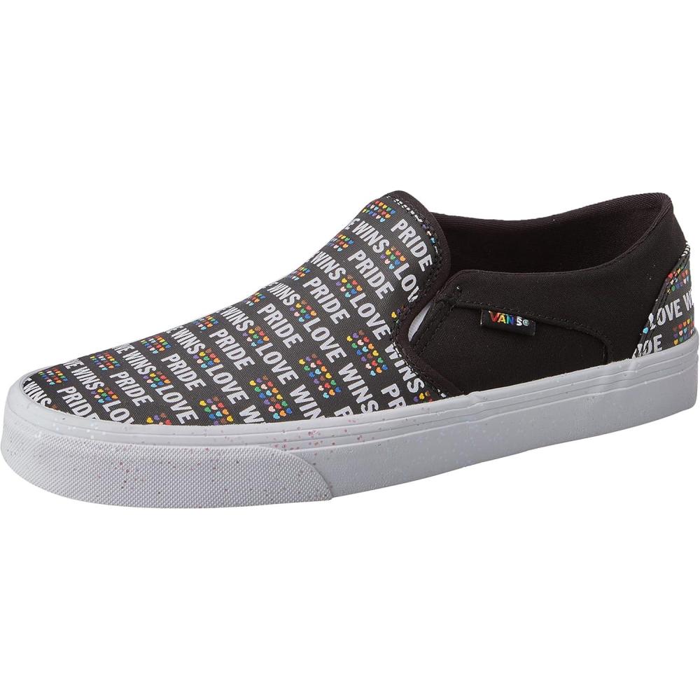 imageVans Womens Asher Adult Low Top SneakersPride Black Glitter