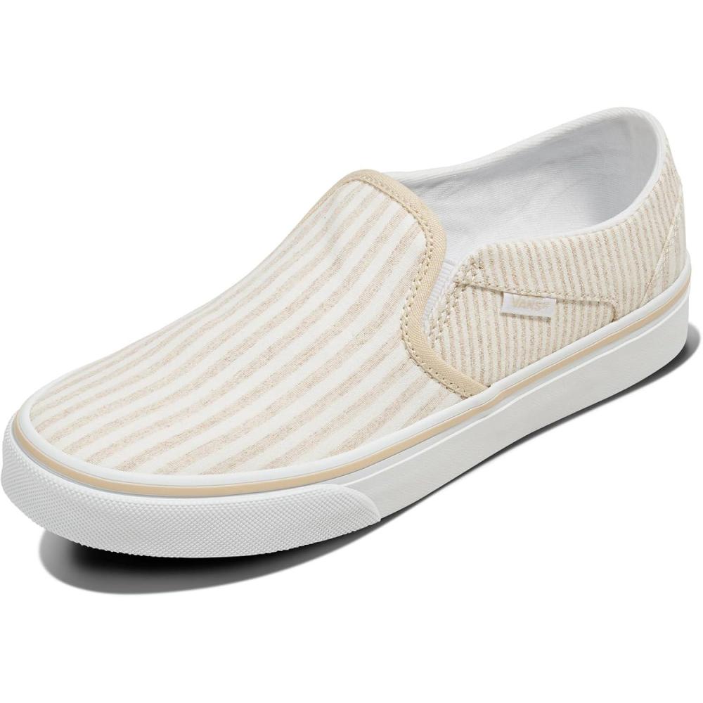 imageVans Womens Asher Adult Low Top SneakersSummer Stripe Creme Brule