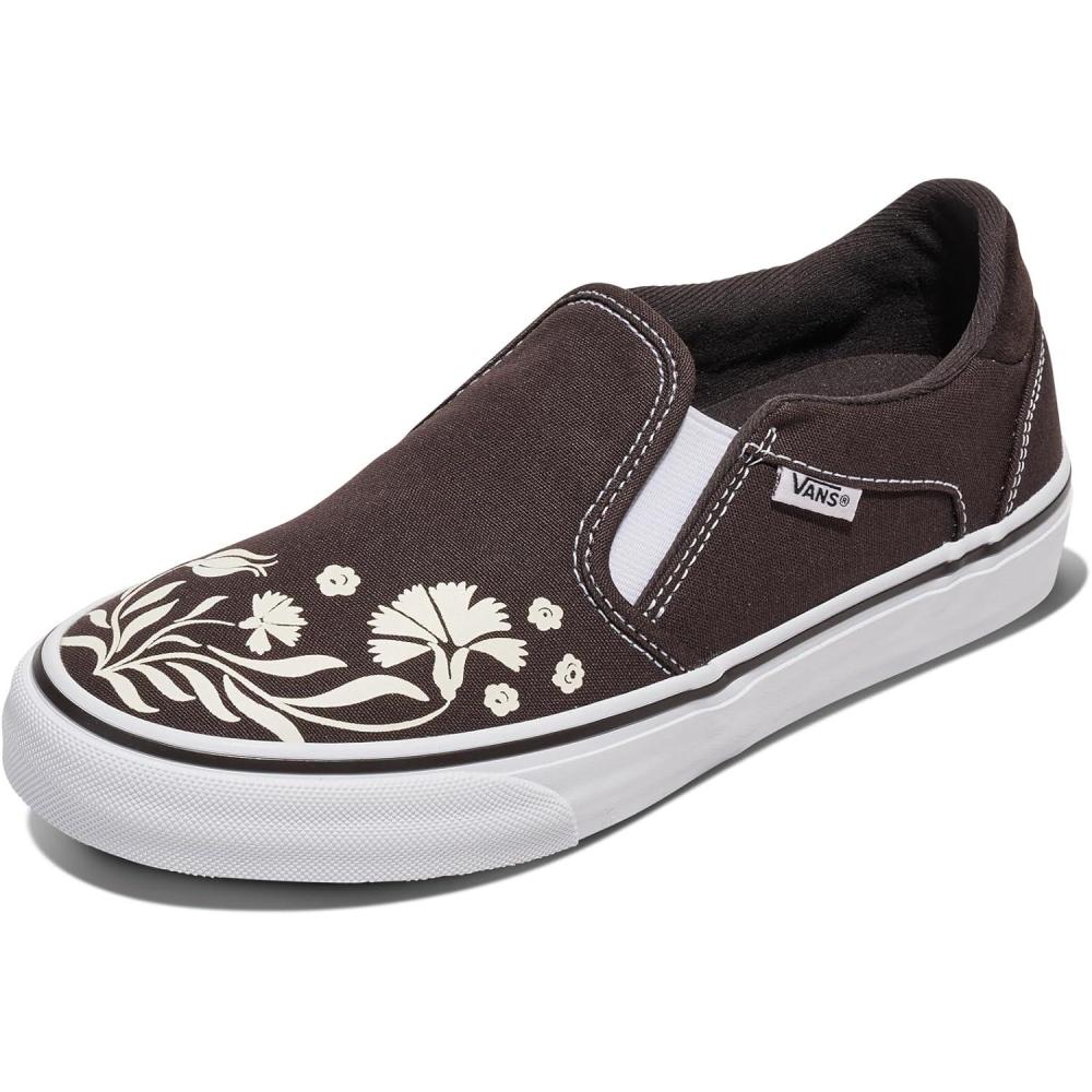 imageVans Womens Asher Deluxe Slipon ShoeGreek Floral After Dark