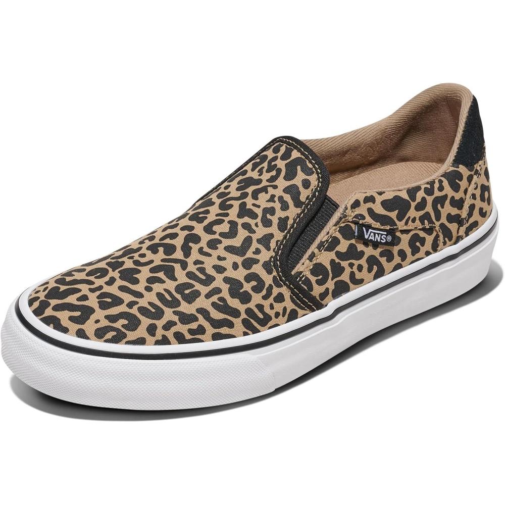 imageVans Womens Asher Deluxe Slipon ShoeLeopard Incense