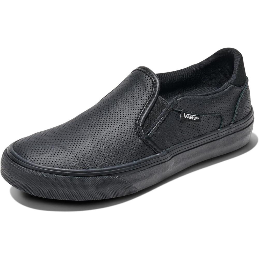 imageVans Womens Asher Deluxe Slipon ShoeMono Perf Black