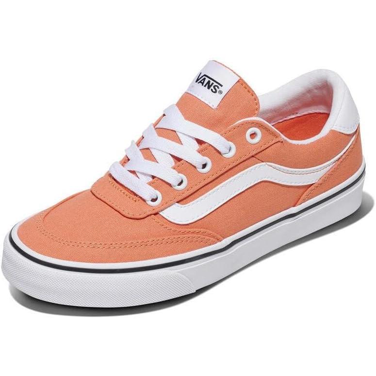imageVans Womens Brooklyn Ls Shoe  Lowtop Sneakers for Everyday Wear Walking Work amp FashionCanvas Coral Rust