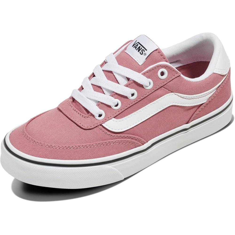 imageVans Womens Brooklyn Ls Shoe  Lowtop Sneakers for Everyday Wear Walking Work amp FashionCanvas Dusky Rose