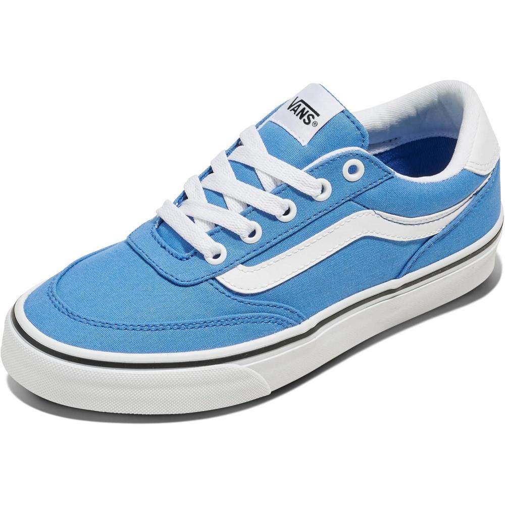 imageVans Womens Brooklyn Ls Shoe Lowtop Sneakers for Everyday Wear Walking Work amp FashionCanvas Vintage Cobalt