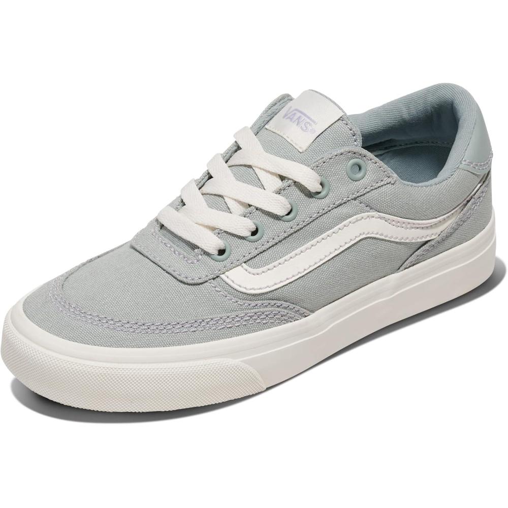 imageVans Womens Brooklyn Ls Shoe Lowtop Sneakers for Everyday Wear Walking Work amp FashionOutdoor Puritan Gray