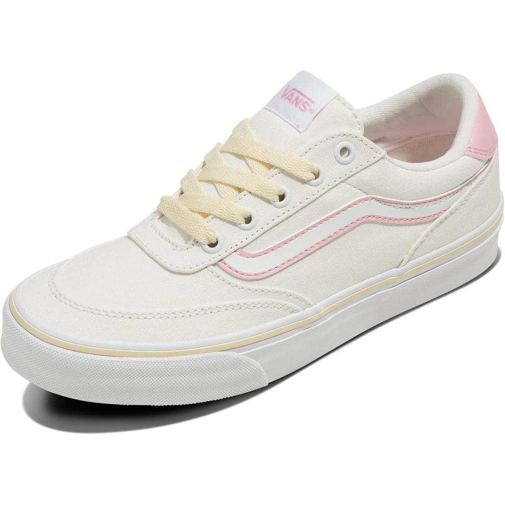 imageVans Womens Brooklyn Ls Shoe Lowtop Sneakers for Everyday Wear Walking Work amp FashionPastel Pop Blanc De Blanc