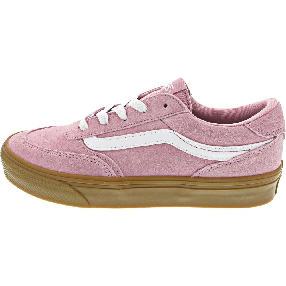 imageVans Womens Brooklyn Ls Shoe  Lowtop Sneakers for Everyday Wear Walking Work amp FashionSuede Gum Pink Dawn