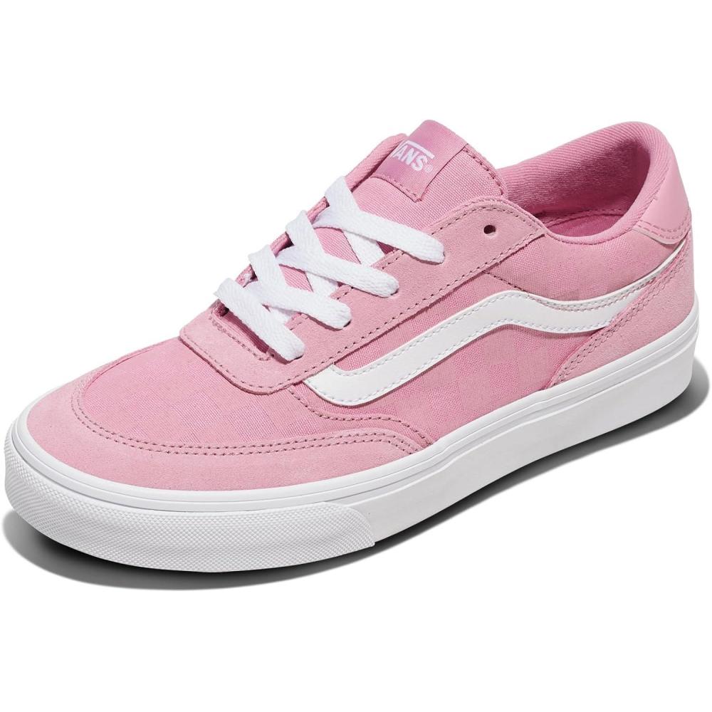 imageVans Womens Brooklyn Ls Shoe  Lowtop Sneakers for Everyday Wear Walking Work amp FashionTonal Check Pink Dawn