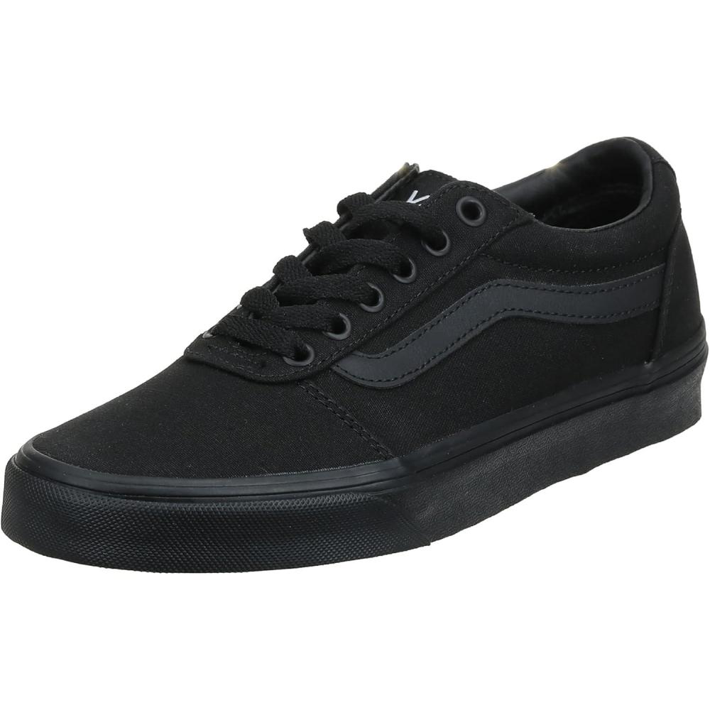 imageVans Womens Classic Slip On Platform SneakersCanvas Black Black