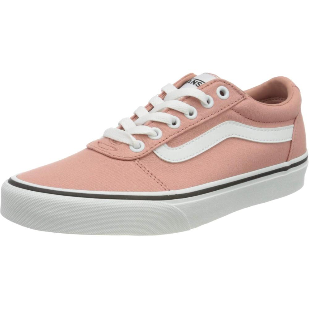 imageVans Womens Classic Slip On Platform SneakersCanvas Rose Dawn White