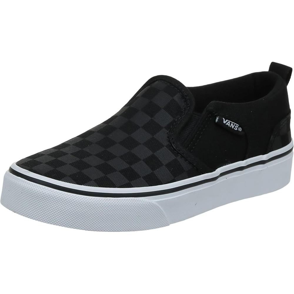 imageVans Womens Classic Slip On Platform SneakersChecker Black Black
